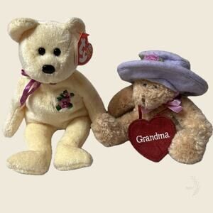 Mother Grandma Teddy Bear Set Ty Avon Plush Gift Home Decor